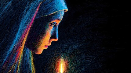 A haunting Slavic nun stands in silence, her presence bridging faith, myth, and the darker side of spirituality.