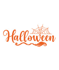 Halloween typography clip art design on plain white transparent isolated background for card, shirt, hoodie, sweatshirt, apparel, card, tag, mug, icon, poster or badge