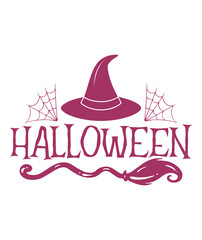 Halloween typography clip art design on plain white transparent isolated background for card, shirt, hoodie, sweatshirt, apparel, card, tag, mug, icon, poster or badge