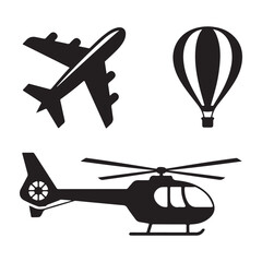 Modern airplane vector icon