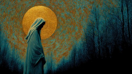 Gothic-style Slavic nun captured in dim ambience, evoking themes of devotion, solitude, and eerie grace.