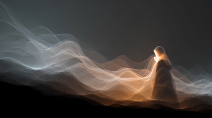 Gothic-style Slavic nun captured in dim ambience, evoking themes of devotion, solitude, and eerie grace.