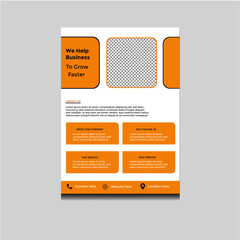 Morden minimal business flyer design