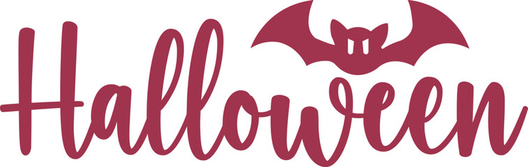 Halloween typography clip art design on plain white transparent isolated background for card, shirt, hoodie, sweatshirt, apparel, card, tag, mug, icon, poster or badge