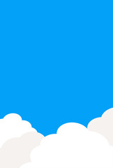 背景素材　青い空と白い雲