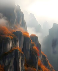 Mystical Tianmen Mountain Peak