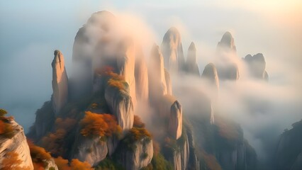 Mystical Tianmen Mountain Peak