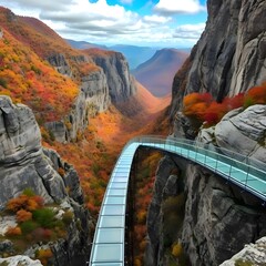 Glass Skywalk Autumn View