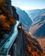 Glass Skywalk Autumn View