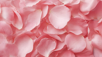 Obraz premium Abstract background soft pale baby pink rose petals wallpaper. An abstract background of a closeup view of beautiful soft color, pale baby pink rose petals of a flower that has fully opened and in ful