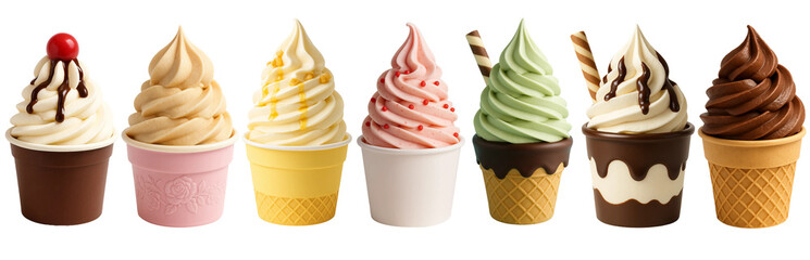 Colorful Gelato Ice Cream Set