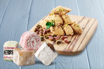 Tasty traditional arabic sweets or dessert