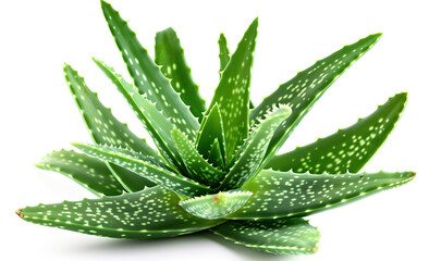 Aloe vera plant with juicy fleshy leaves
