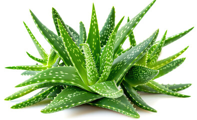 Aloe vera with bright green leaves - natural care and natural beauty.