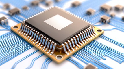 Central Processing Unit on Circuit Board