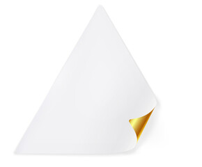 Fototapeta premium Triangle Badge Golden Corner