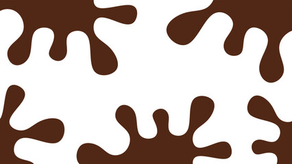 Minimalist chocolate splash background. Minimalist melted chocolate drops.