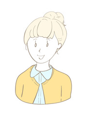 イラスト　女性　挿絵　素材