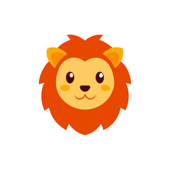 lion head icon clipart vector on transparent background