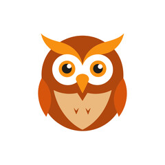 owl head icon clipart vector on transparent background