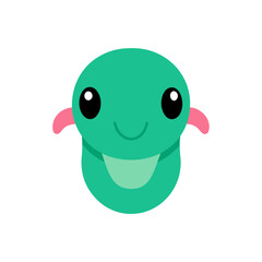 snake head icon clipart vector on transparent background