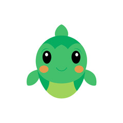 turtle head icon clipart vector on transparent background