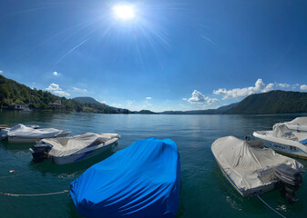 Overview of Lake Orta, Piedmont - Italy