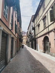 Fototapeta premium Cityscape of Saluzzo, Piedmont - Italy