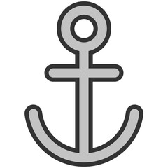 gray anchor icon