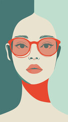Woman Head Portrait Vector Illustration