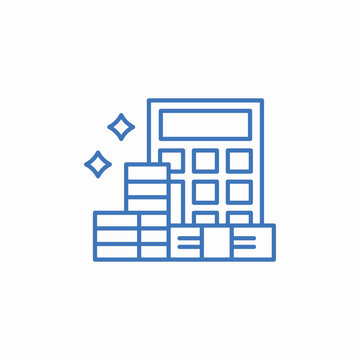 calculation earning icon sign vector