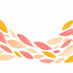 Fototapeta premium Autumn Leaves Flowing in a Gentle Wave Pattern.