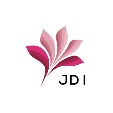 Modern Pink Leaf Logo Vector, JDI Later Logo, Gradient Petal Logo Concept, Creative Minimal Nature Logo, 
