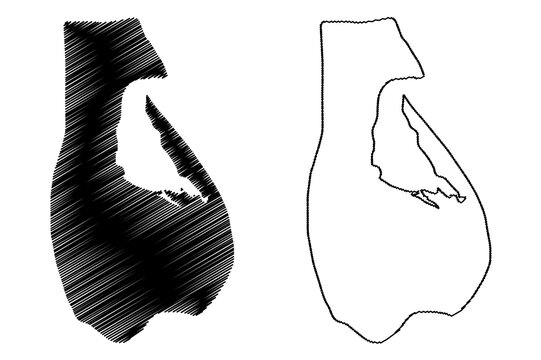 Adele island (Western Australia, Commonwealth of Australia, Indian Ocean) map vector illustration, scribble sketch Adele map