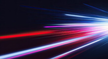 Obraz premium Abstract image depicts streaks of light emanating from a central point against a dark background