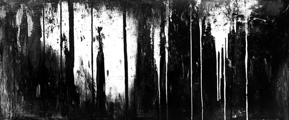 Vector scary old black and white grunge wall, horror wall