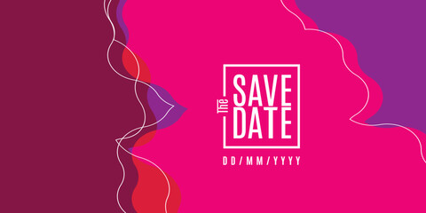 Save the date banner. Can be used for business, marketing and advertising. logo graphic design of event summit made for Technology and upcoming events. Vector EPS 10	