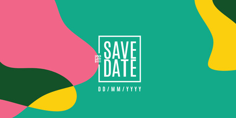 Save the date banner. Can be used for business, marketing and advertising. logo graphic design of event summit made for Technology and upcoming events. Vector EPS 10	