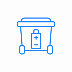 battery disposal icon sign vector
