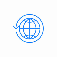 global rotation icon sign vector