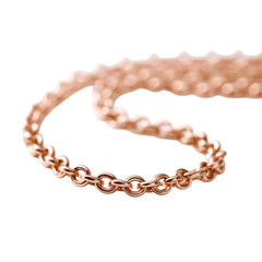 Obraz premium Elegant rose gold chain bracelet jewelry fashion accessory, perfect gift idea for women, showcasing luxury and style for special occasions
