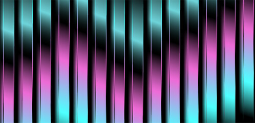 Fototapeta na wymiar Blue and purple fractal glass stripes with shiny liquid effect