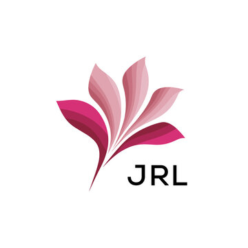 Stylish Botanical Branding Icon, JRL Later Logo, Creative Minimal Nature Logo, Gradient Petal Logo Concept,

