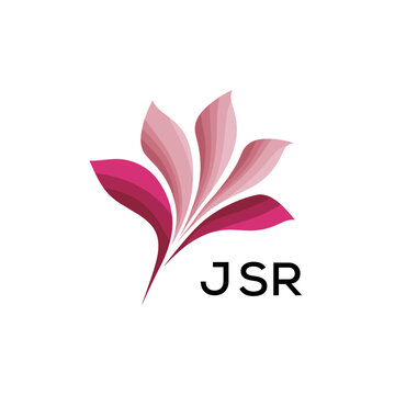 Stylish Botanical Branding Icon, JSR Later Logo, Creative Minimal Nature Logo, Gradient Petal Logo Concept,

