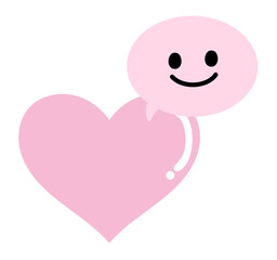 Illustration of pink heart for Valentine's card, love sign, symbol, stickers, tattoo, wedding card decorations, print, cute patch, pin, brooch, February element, women empowerment, love language