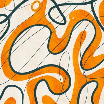 Dynamic abstract geometric pattern with flowing lines