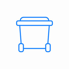waste bin icon sign vector