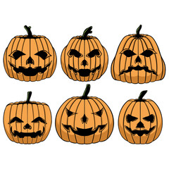 halloween pumpkin set