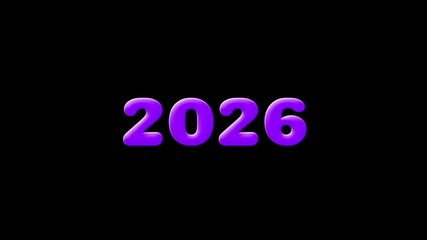 Dynamic year changing effect for successful moments and celebration visualization. Animated numbers transition for new year arrival with festive sparkle effect. Happy New Year intro graphic with smoot