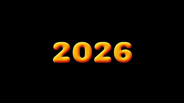 Dynamic graphic transition showing the exciting arrival of a brand new year. Seamless time transfer animation for celebrating new year achievement and growth. Futuristic calendar year change graph